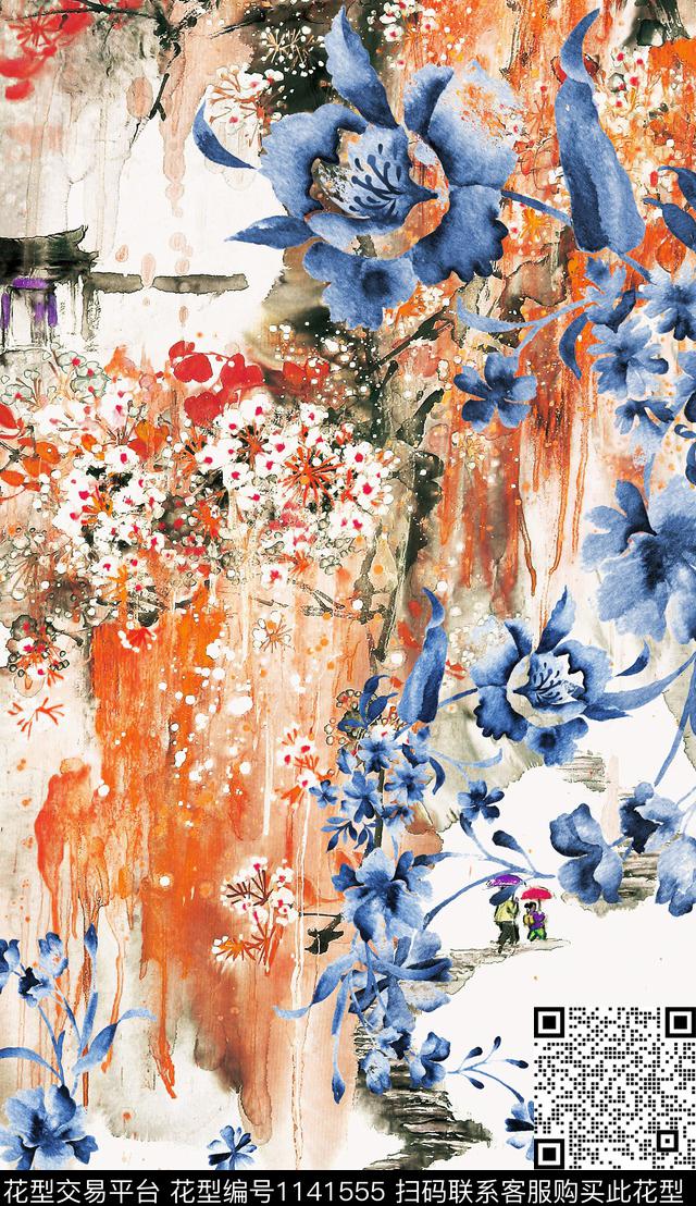 定位花花卉中老年数码印花华亿平台下载（图片编号: 1141555） - 瓦栏（Walan）