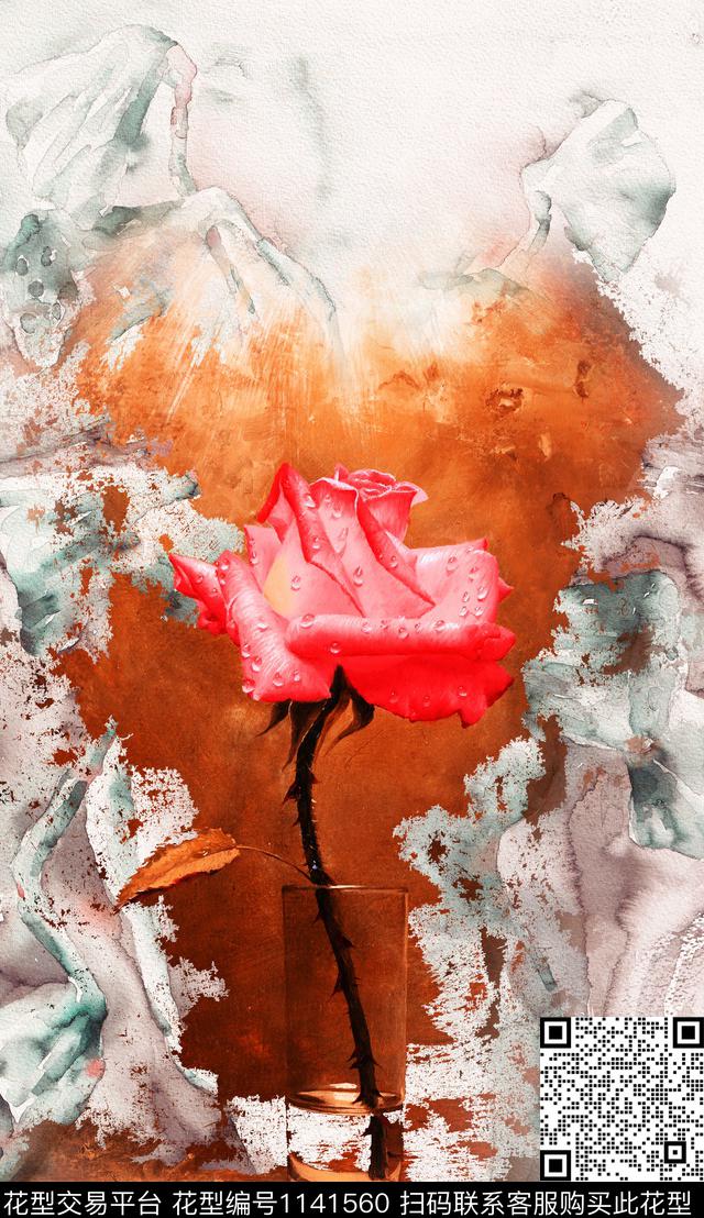 定位花花卉中老年数码印花华亿平台下载（图片编号: 1141560） - 瓦栏（Walan）