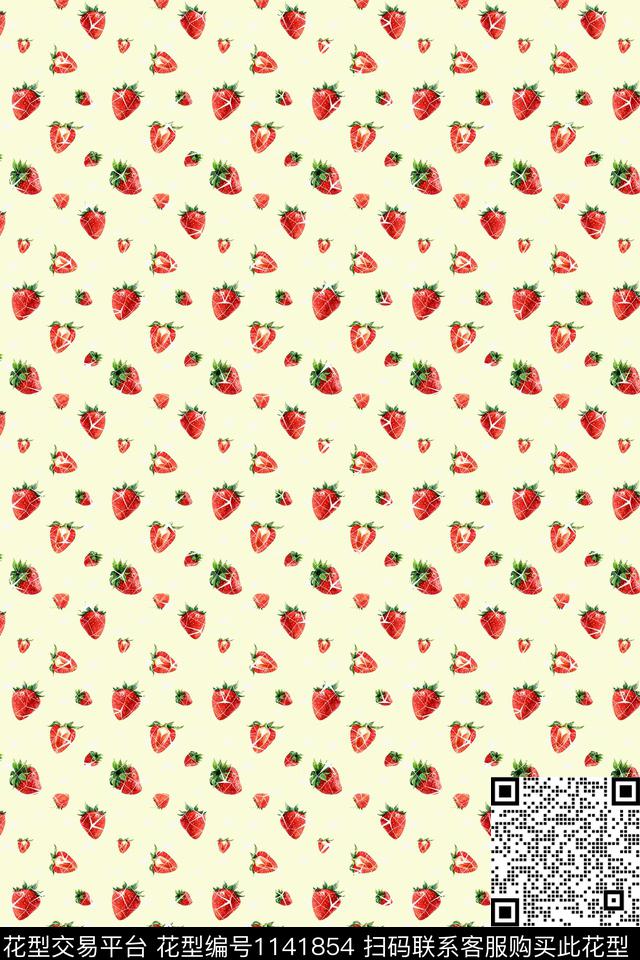 草莓女装小清新传统印花华亿平台下载（图片编号: 1141854） - 瓦栏（Walan）