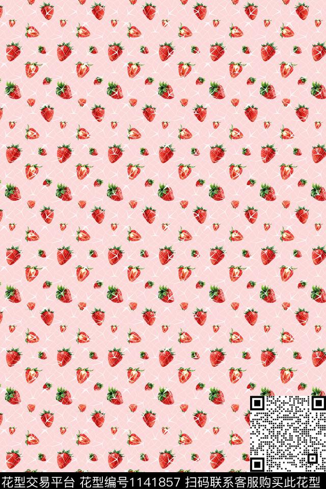 草莓女装小清新传统印花华亿平台下载（图片编号: 1141857） - 瓦栏（Walan）