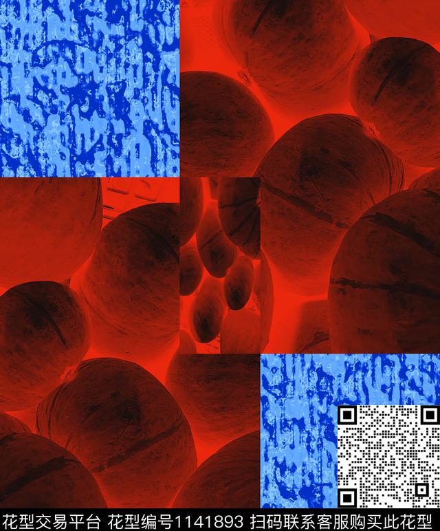 抽象几何创意数码印花华亿平台下载（图片编号: 1141893） - 瓦栏（Walan）
