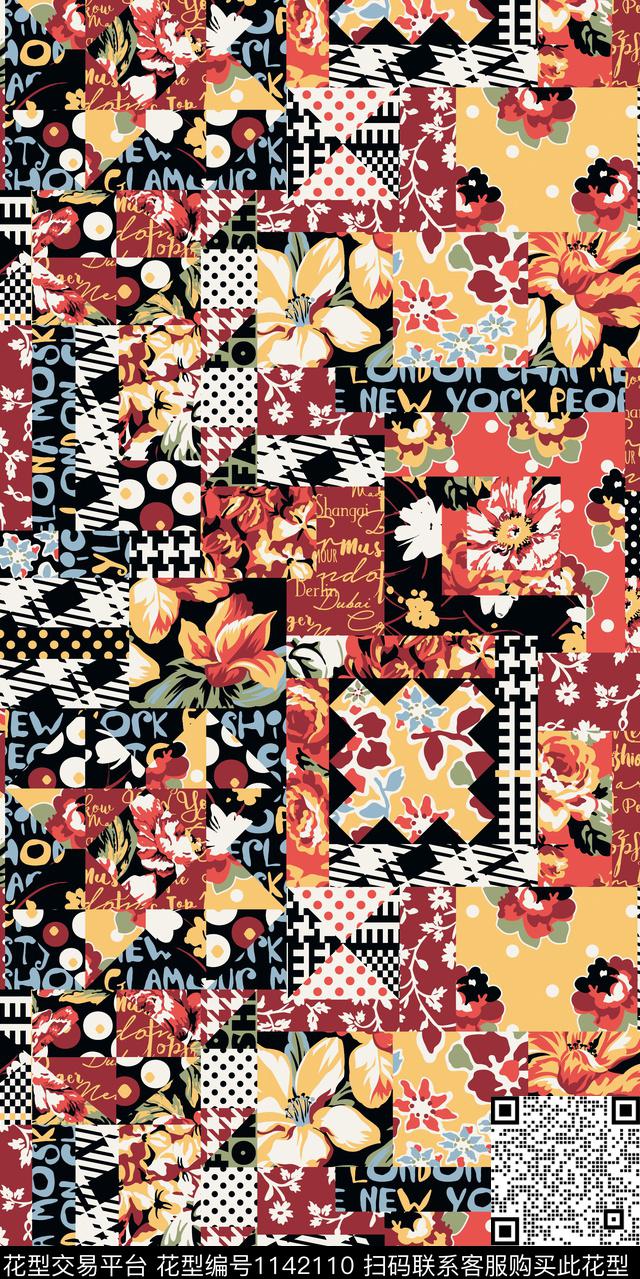 大牌风数码华亿平台花卉数码印花华亿平台下载（图片编号: 1142110） - 瓦栏（Walan）