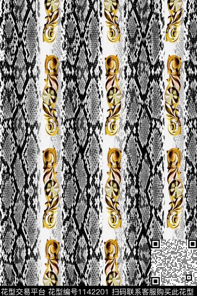 女装蛇纹欧洲数码印花华亿平台下载（图片编号: 1142201） - 瓦栏（Walan）