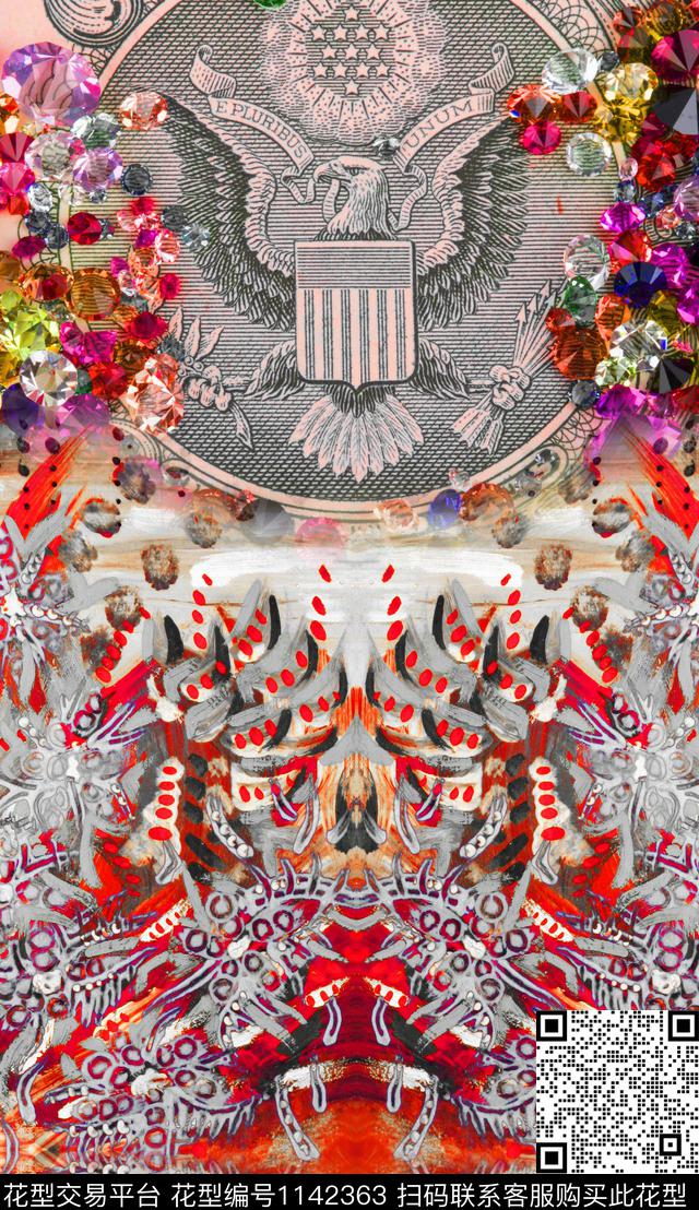 定位花中老年民族风数码印花华亿平台下载（图片编号: 1142363） - 瓦栏（Walan）