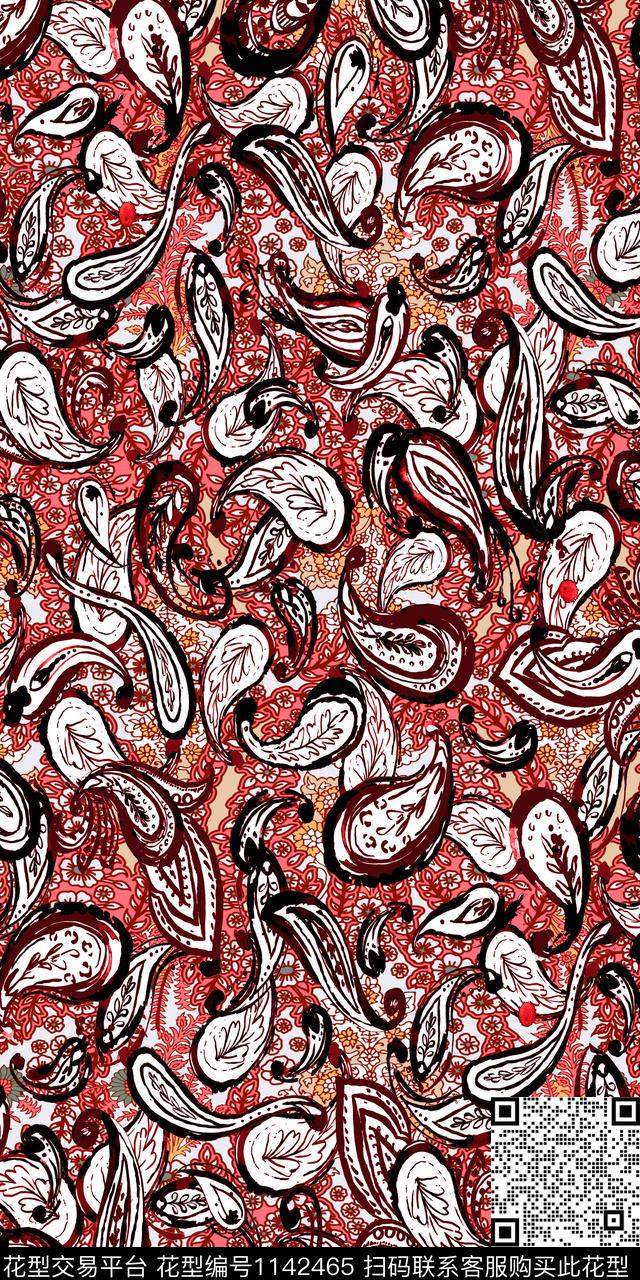 肌理中老年民族风数码印花华亿平台下载（图片编号: 1142465） - 瓦栏（Walan）