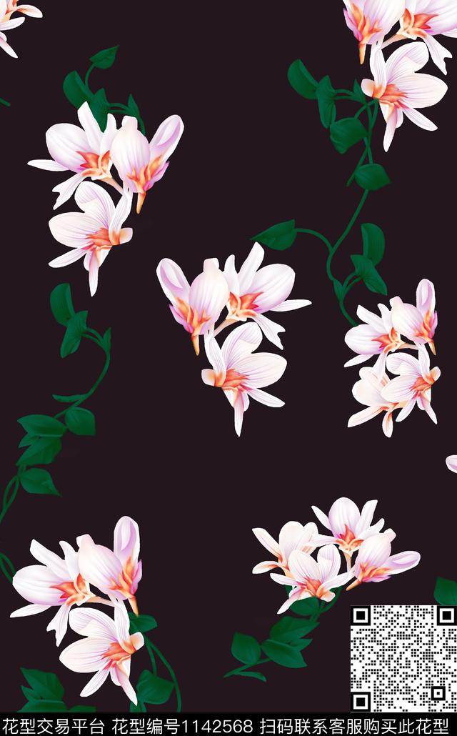 大牌风绿植树叶数码华亿平台数码印花华亿平台下载（图片编号: 1142568） - 瓦栏（Walan）