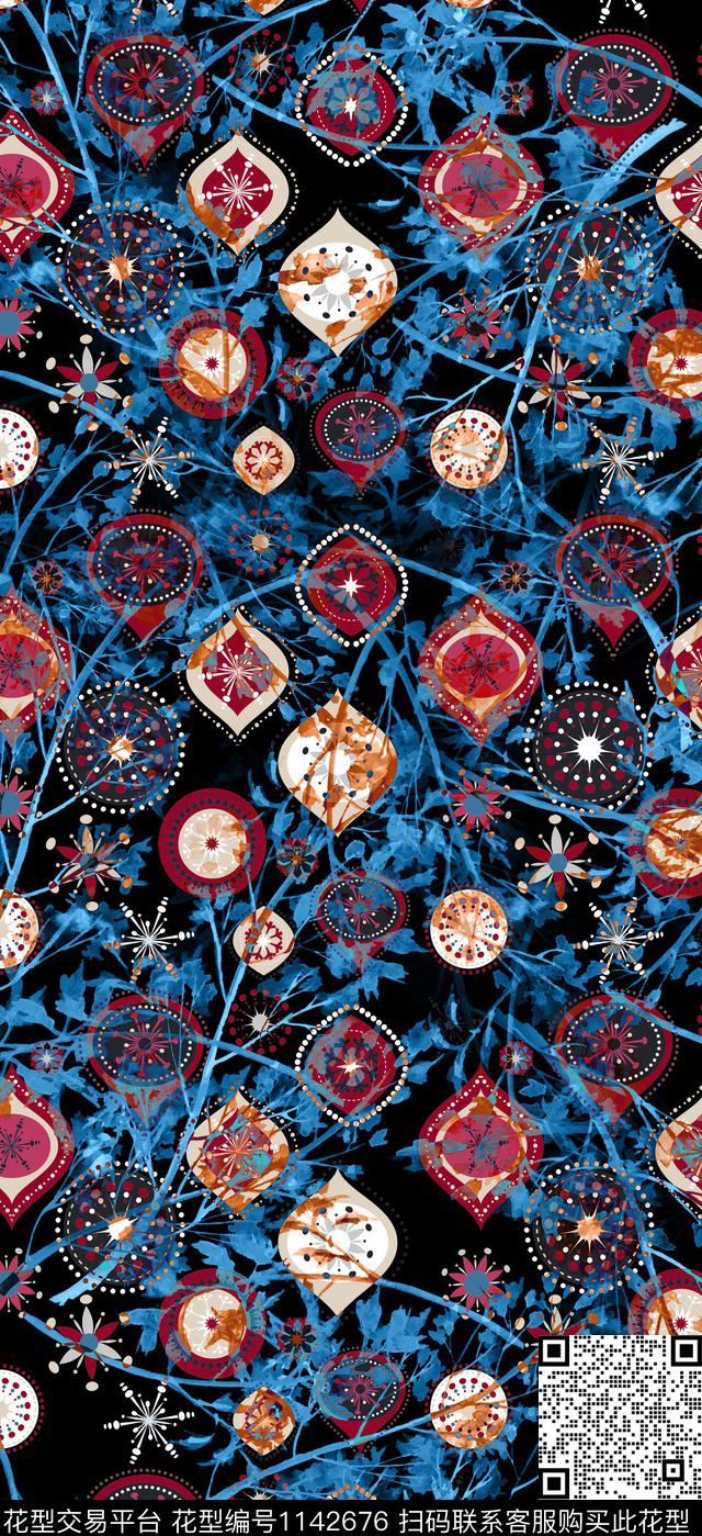 大牌风数码华亿平台民族风数码印花华亿平台下载（图片编号: 1142676） - 瓦栏（Walan）