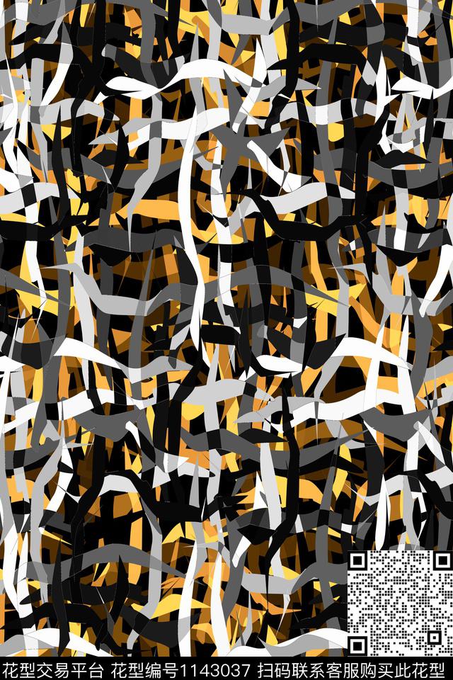 抽象纹理迷彩传统印花华亿平台下载（图片编号: 1143037） - 瓦栏（Walan）