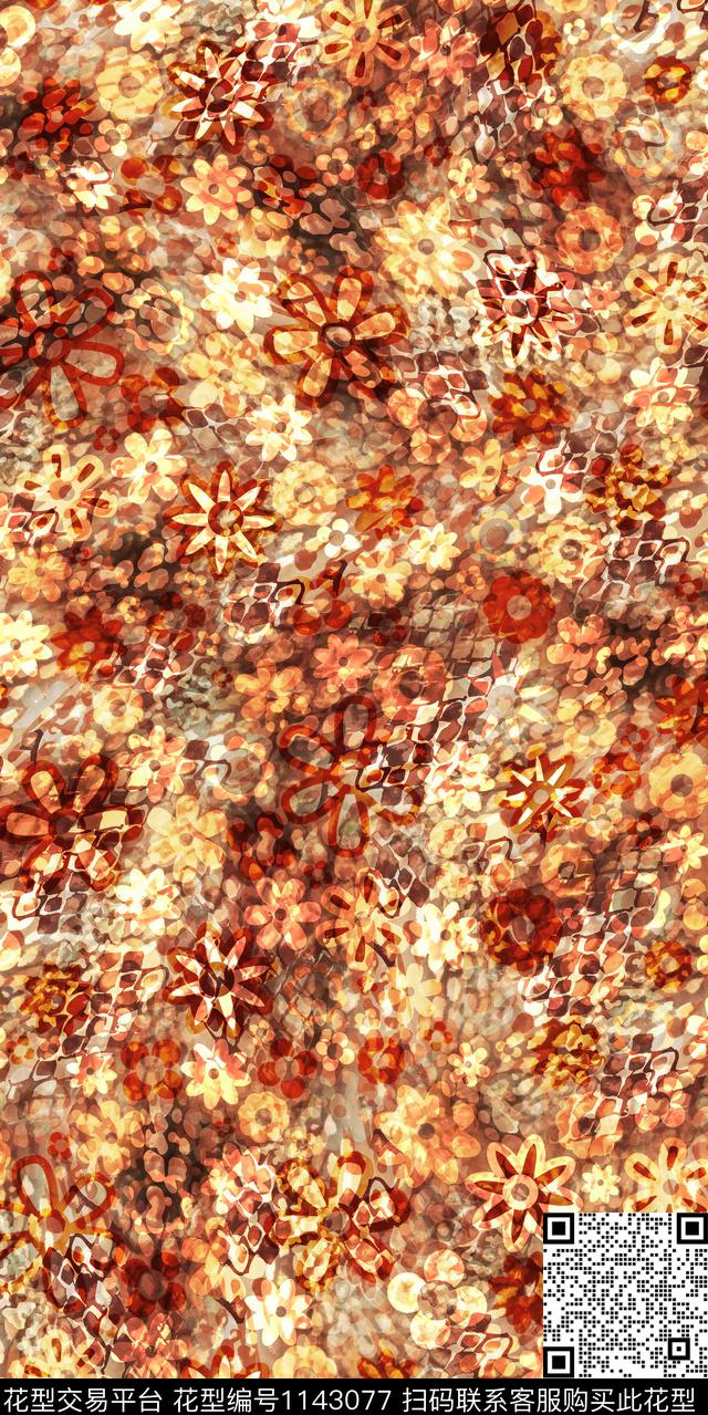 复古大牌风数码华亿平台数码印花华亿平台下载（图片编号: 1143077） - 瓦栏（Walan）