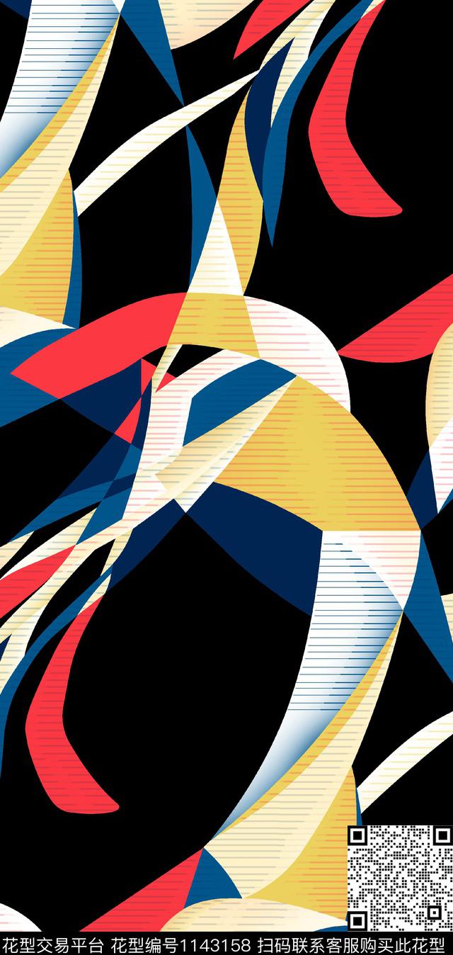 大牌风春夏华亿平台几何传统印花华亿平台下载（图片编号: 1143158） - 瓦栏（Walan）