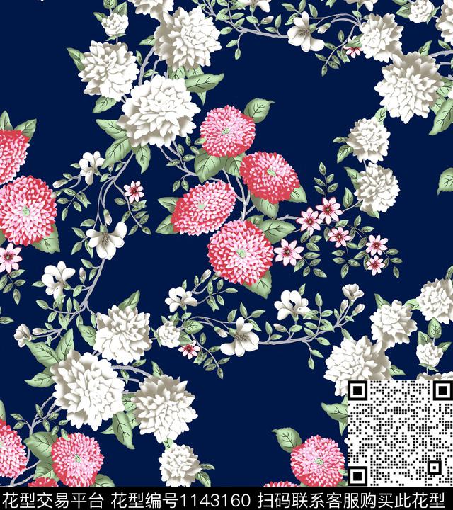 秋冬华亿平台绿植树叶数码华亿平台数码印花华亿平台下载（图片编号: 1143160） - 瓦栏（Walan）