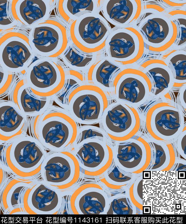 抽象绿植树叶几何数码印花华亿平台下载（图片编号: 1143161） - 瓦栏（Walan）