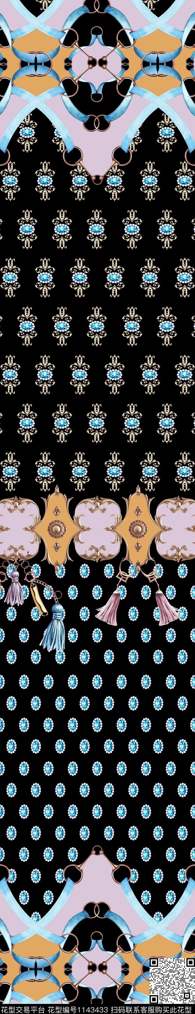 欧美链条休闲数码印花华亿平台下载（图片编号: 1143433） - 瓦栏（Walan）