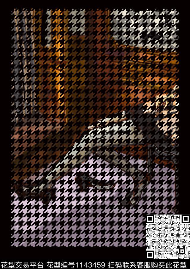 大牌风定位花手绘女人数码印花华亿平台下载（图片编号: 1143459） - 瓦栏（Walan）