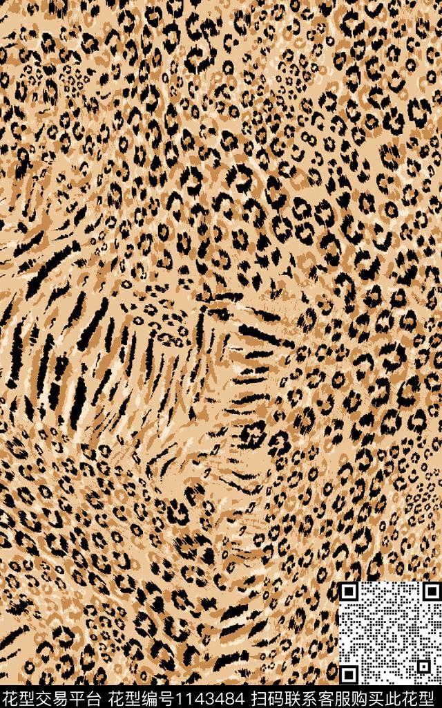 斑马纹豹纹动物纹传统印花华亿平台下载（图片编号: 1143484） - 瓦栏（Walan）