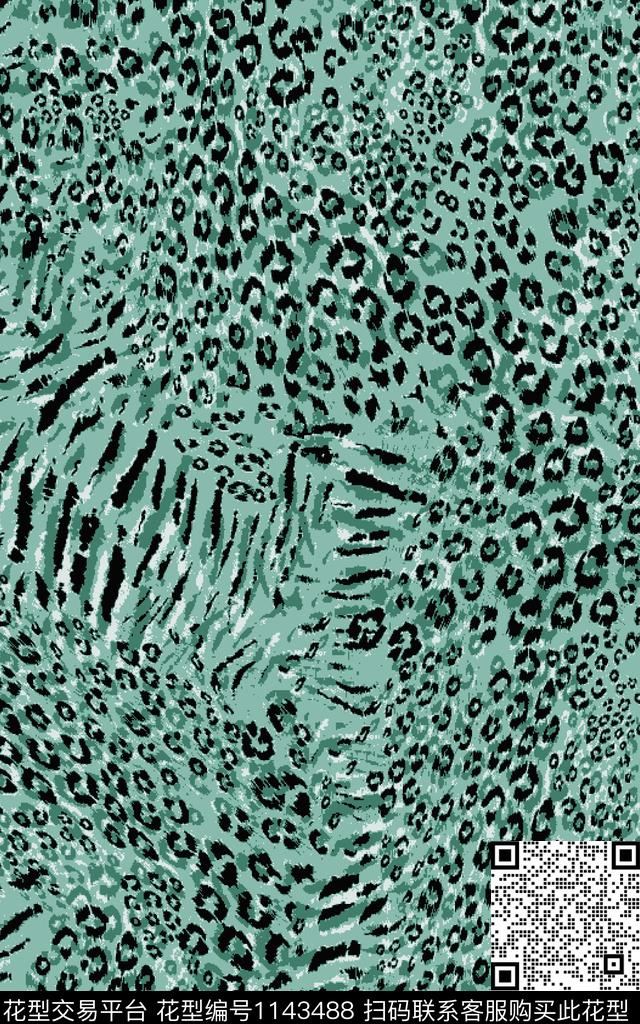 斑马纹豹纹动物纹传统印花华亿平台下载（图片编号: 1143488） - 瓦栏（Walan）