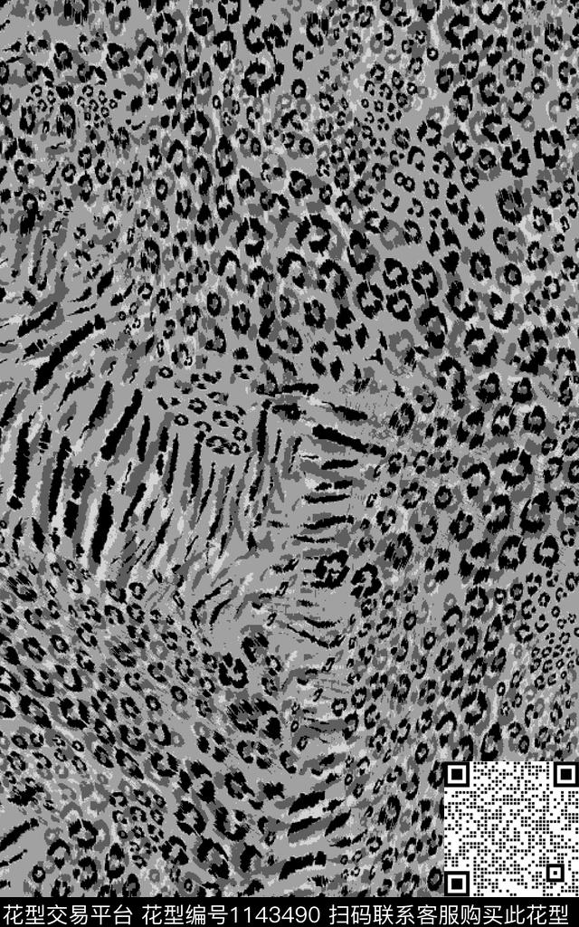 斑马纹豹纹动物纹传统印花华亿平台下载（图片编号: 1143490） - 瓦栏（Walan）