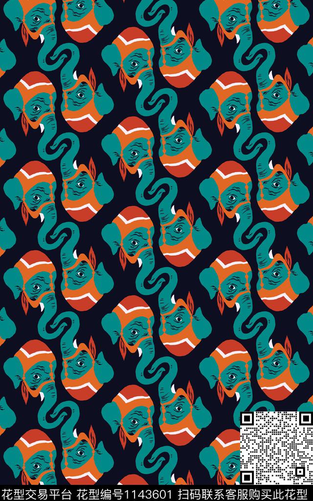 动物纹HERMES大牌风传统印花华亿平台下载（图片编号: 1143601） - 瓦栏（Walan）