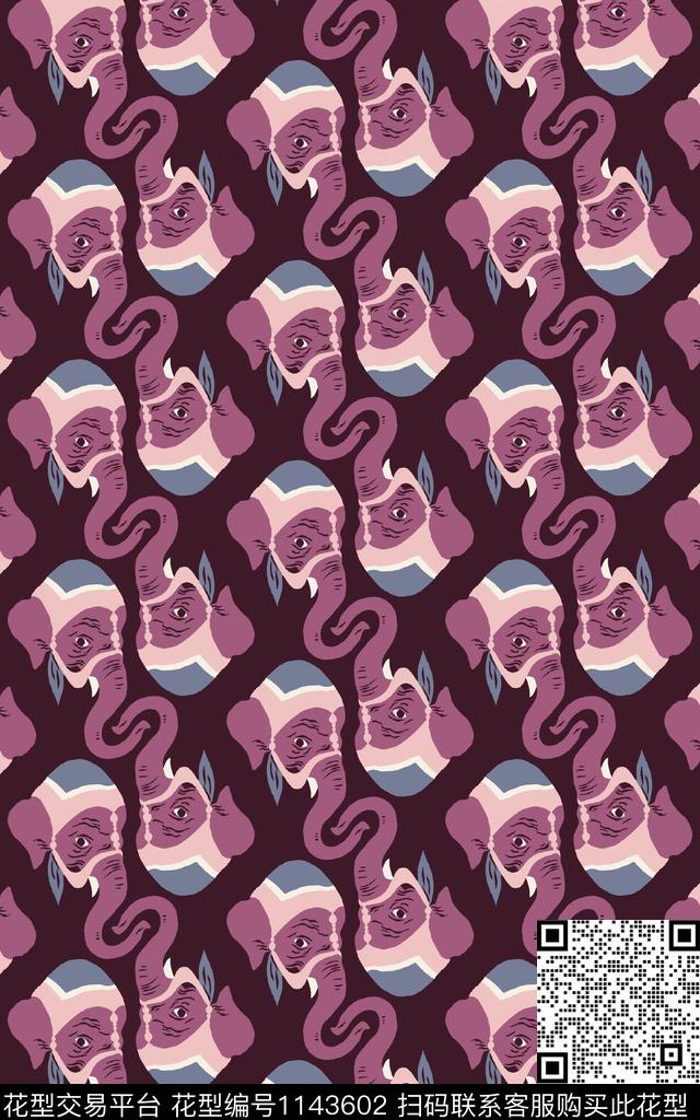 动物纹HERMES大牌风传统印花华亿平台下载（图片编号: 1143602） - 瓦栏（Walan）