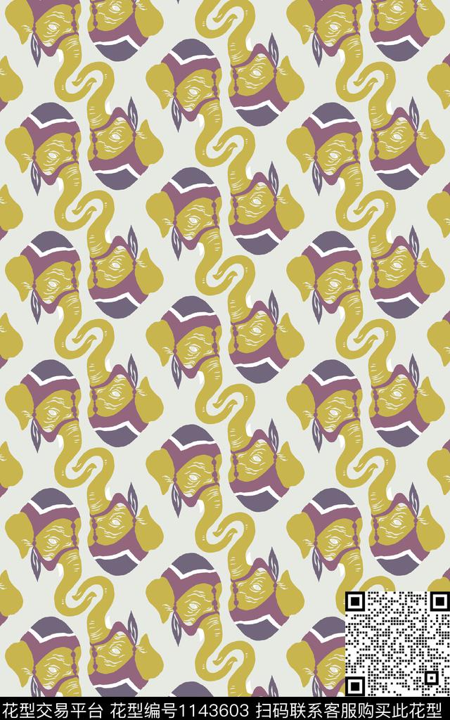 动物纹HERMES大牌风传统印花华亿平台下载（图片编号: 1143603） - 瓦栏（Walan）