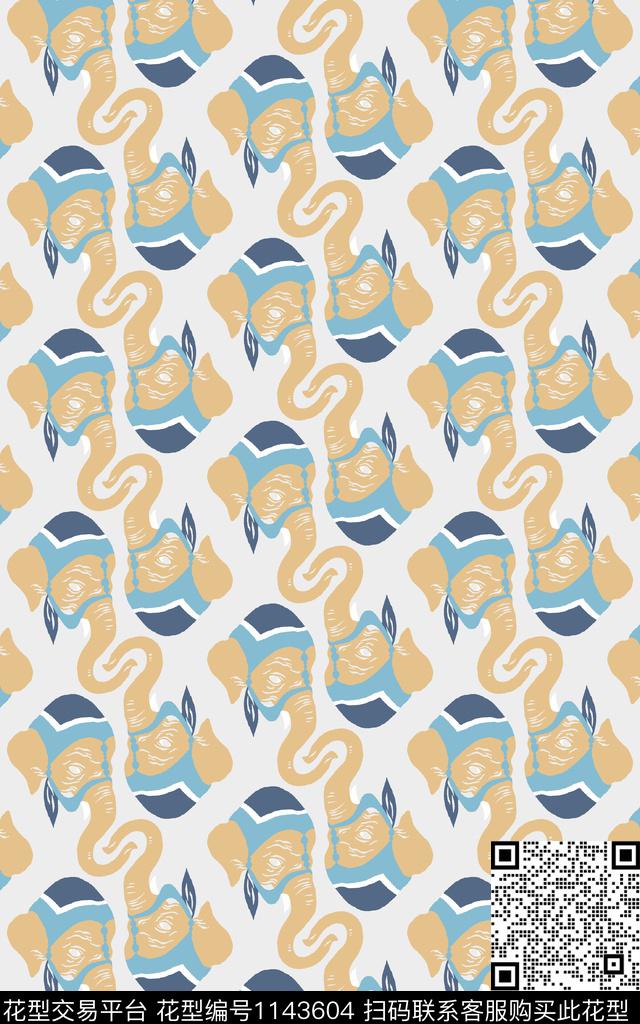 动物纹HERMES大牌风传统印花华亿平台下载（图片编号: 1143604） - 瓦栏（Walan）