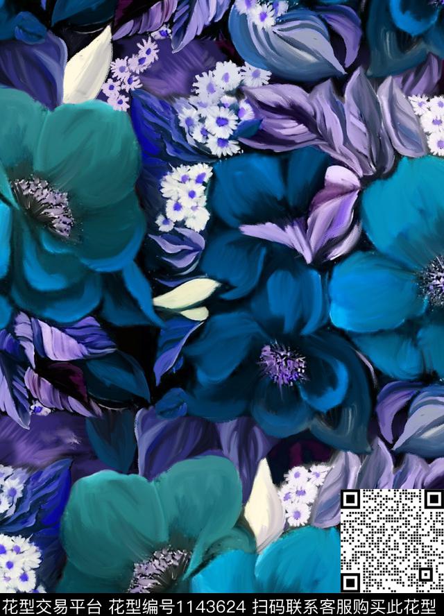 大牌风复古数码华亿平台数码印花华亿平台下载（图片编号: 1143624） - 瓦栏（Walan）