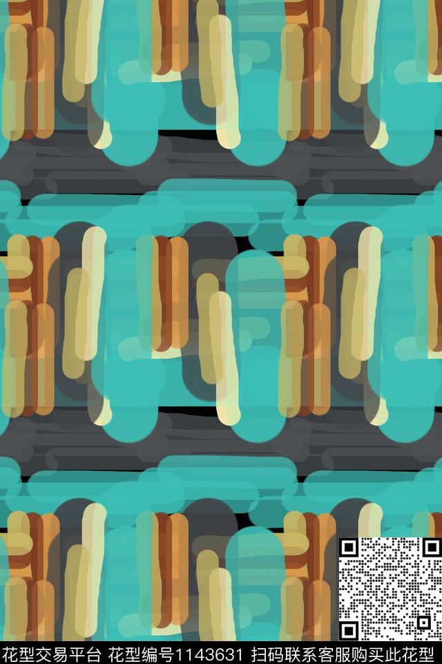 条纹图案手绘线条笔触格子混搭数码印花华亿平台下载（图片编号: 1143631） - 瓦栏（Walan）