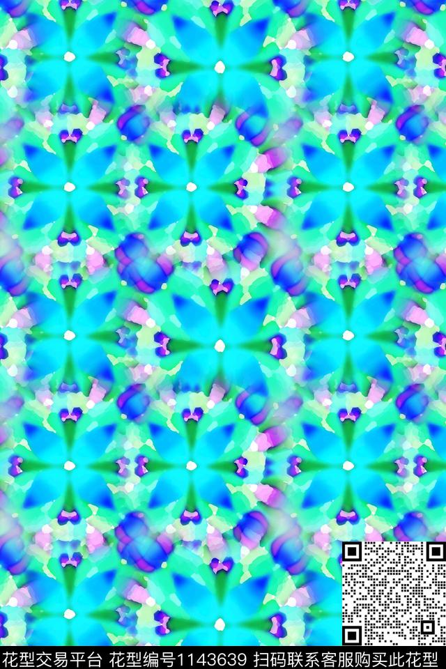 抽象花卉径庭迷彩迷彩图案数码印花华亿平台下载（图片编号: 1143639） - 瓦栏（Walan）