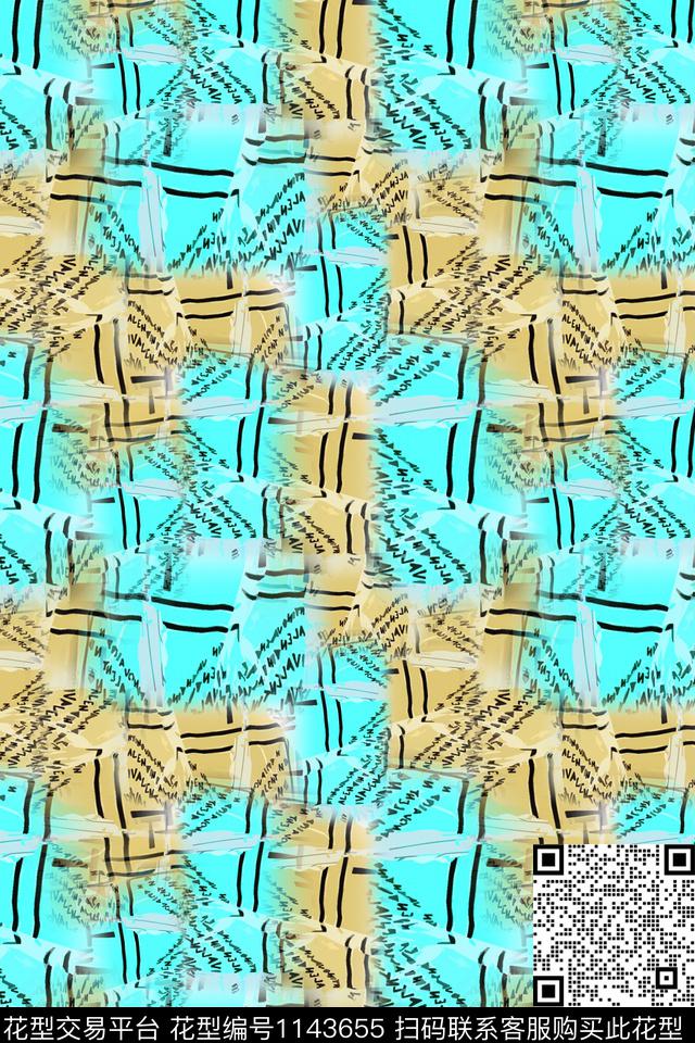 线条抽象径庭迷彩数码印花华亿平台下载（图片编号: 1143655） - 瓦栏（Walan）