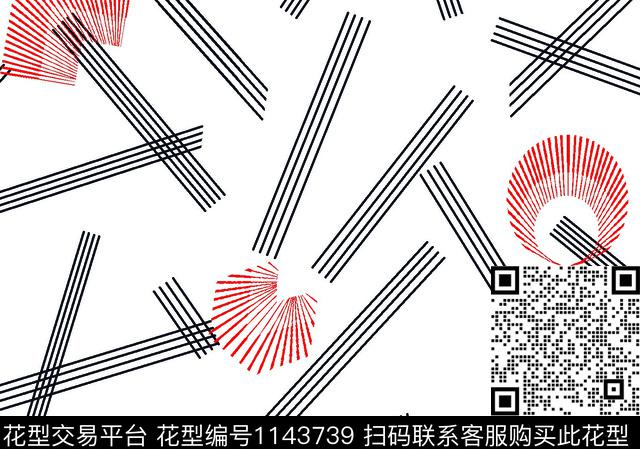 线条大牌风几何传统印花华亿平台下载（图片编号: 1143739） - 瓦栏（Walan）