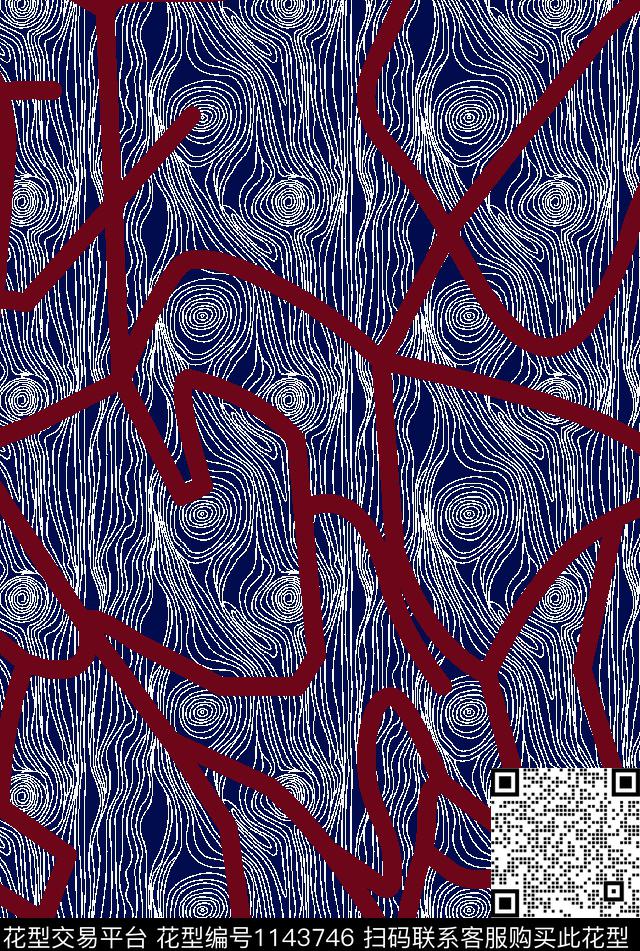 大牌风树轮抽象传统印花华亿平台下载（图片编号: 1143746） - 瓦栏（Walan）