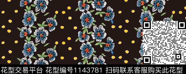 清爽底花卉复古小碎花传统印花华亿平台下载（图片编号: 1143781） - 瓦栏（Walan）