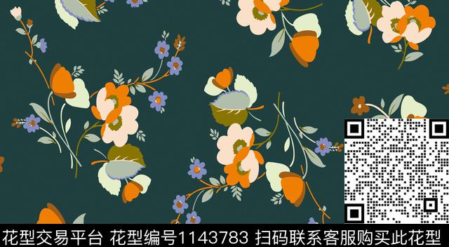 清爽底花卉复古小碎花传统印花华亿平台下载（图片编号: 1143783） - 瓦栏（Walan）