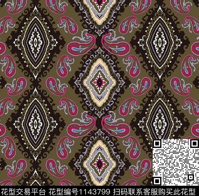 清爽底花卉复古小碎花传统印花华亿平台下载（图片编号: 1143799） - 瓦栏（Walan）