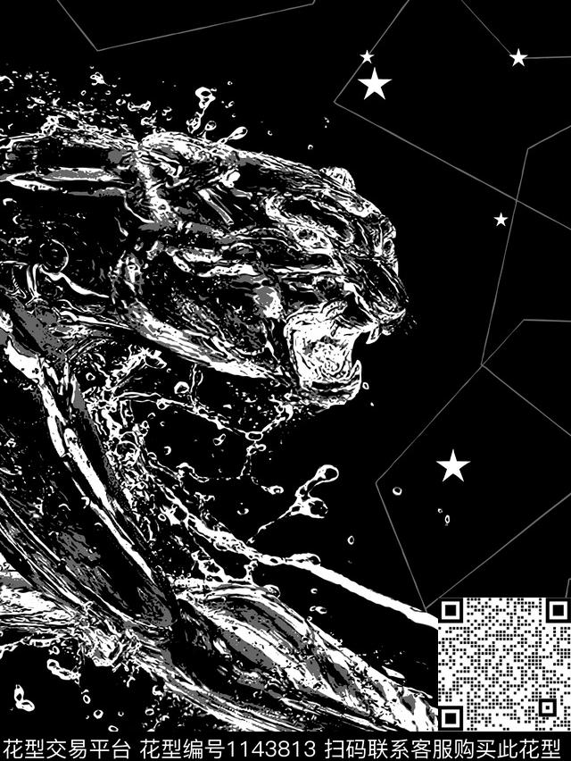 潮牌纹理豹子传统印花华亿平台下载（图片编号: 1143813） - 瓦栏（Walan）