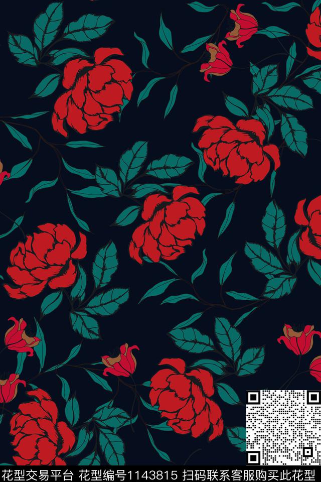 小碎花女装花卉数码印花华亿平台下载（图片编号: 1143815） - 瓦栏（Walan）