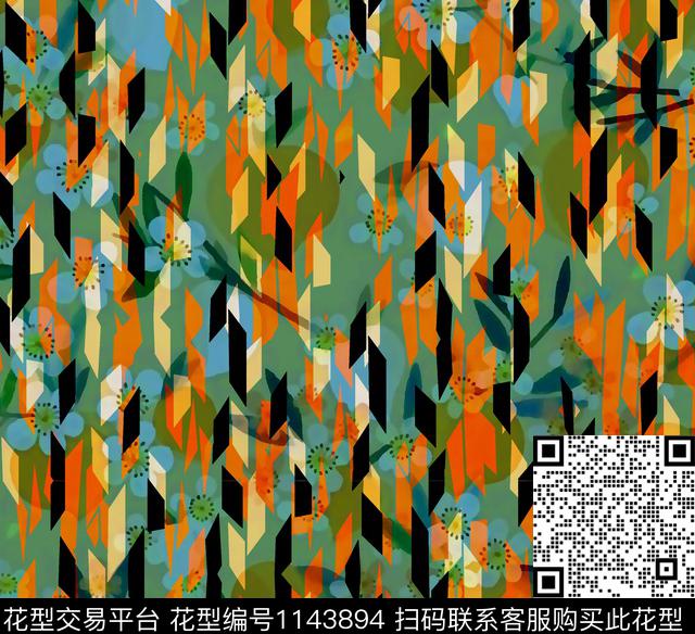 抽象数码华亿平台几何数码印花华亿平台下载（图片编号: 1143894） - 瓦栏（Walan）