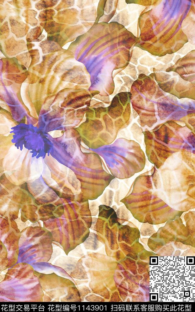 抽象数码华亿平台花卉数码印花华亿平台下载（图片编号: 1143901） - 瓦栏（Walan）