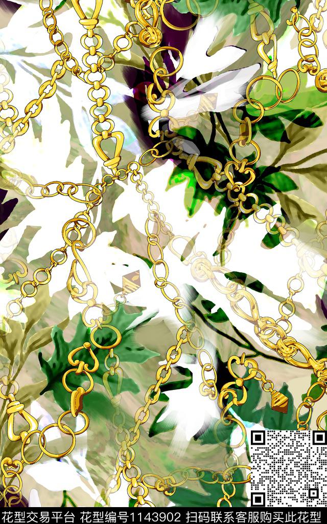 抽象数码华亿平台链条数码印花华亿平台下载（图片编号: 1143902） - 瓦栏（Walan）