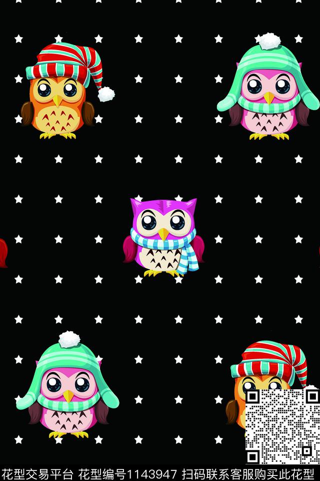 可爱卡通动物卡通数码印花华亿平台下载（图片编号: 1143947） - 瓦栏（Walan）