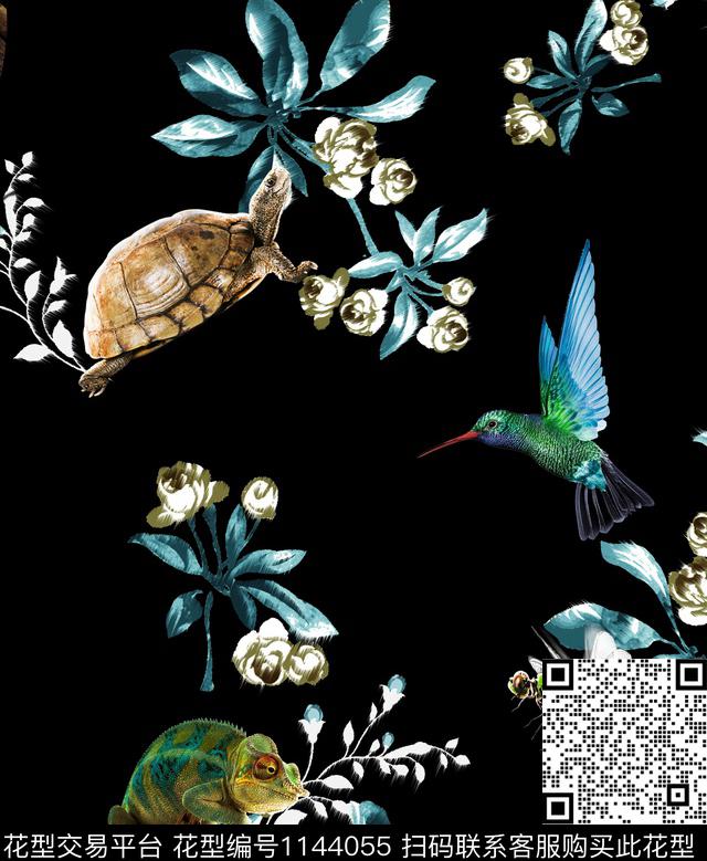 大牌风抽象动物数码印花华亿平台下载（图片编号: 1144055） - 瓦栏（Walan）