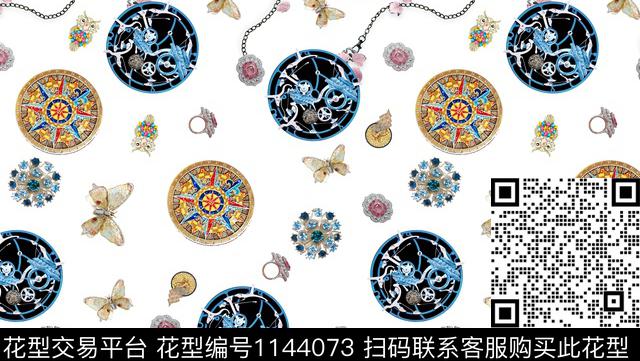 大牌风复古链条传统印花华亿平台下载（图片编号: 1144073） - 瓦栏（Walan）