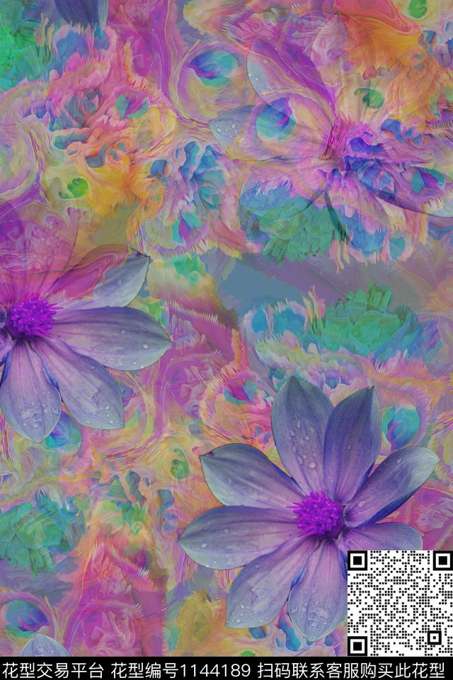 抽象印花春夏华亿平台传统印花华亿平台下载（图片编号: 1144189） - 瓦栏（Walan）