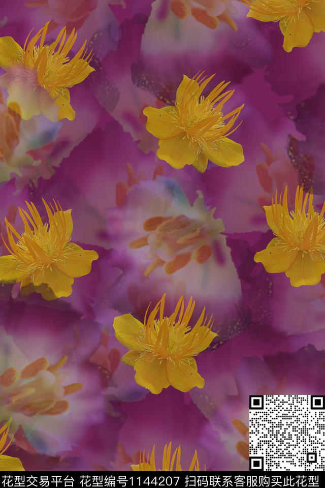 香云纱印花春夏华亿平台数码印花华亿平台下载（图片编号: 1144207） - 瓦栏（Walan）