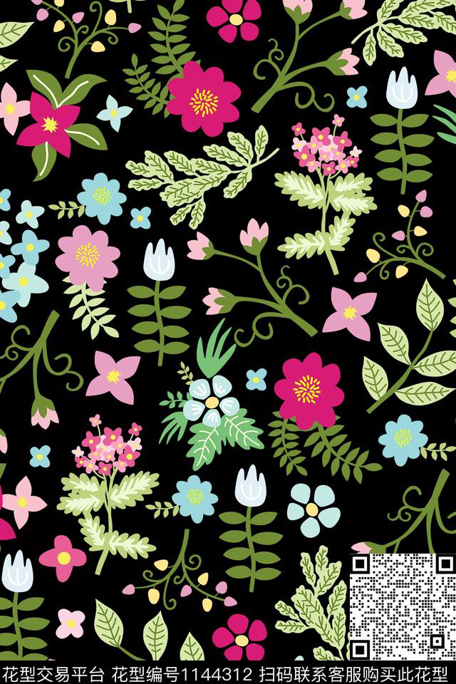 可爱简笔画活力数码印花华亿平台下载（图片编号: 1144312） - 瓦栏（Walan）