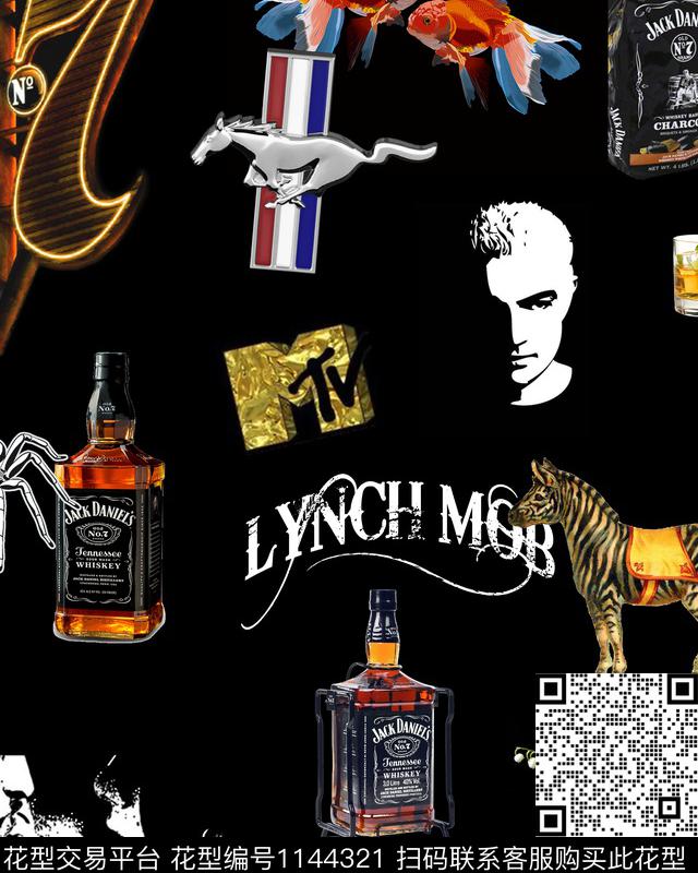 PHILIPPPLEIN插画洋酒数码印花华亿平台下载（图片编号: 1144321） - 瓦栏（Walan）