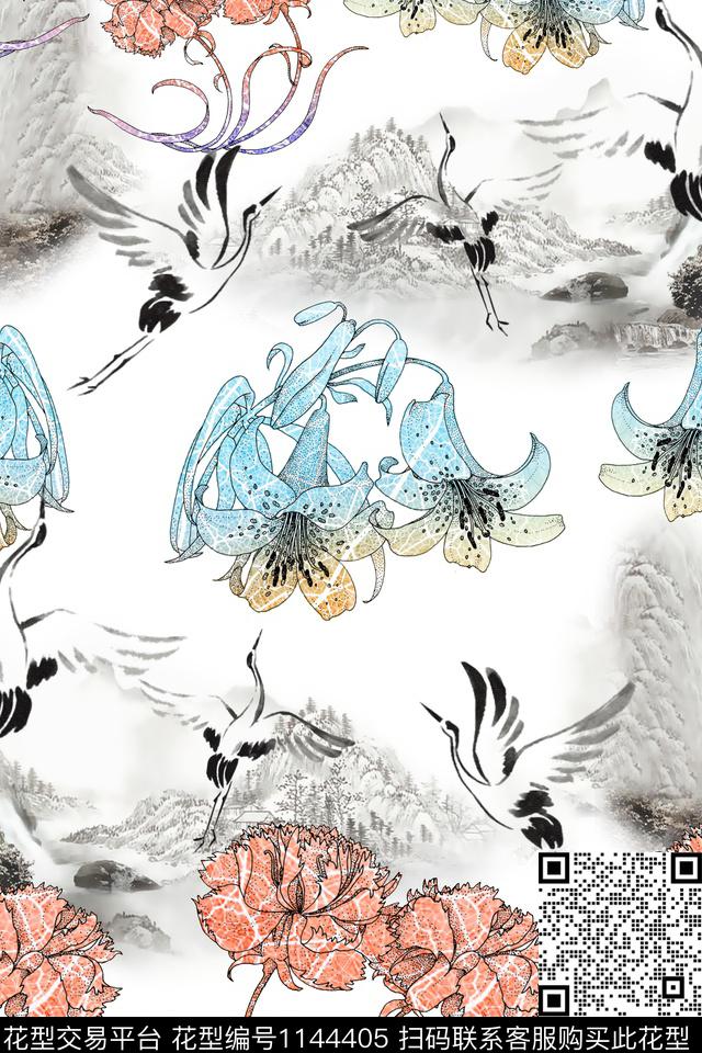 大牌风数码华亿平台花卉数码印花华亿平台下载（图片编号: 1144405） - 瓦栏（Walan）