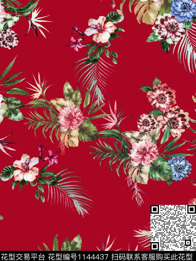 传统纹样复古春夏华亿平台传统印花华亿平台下载（图片编号: 1144437） - 瓦栏（Walan）