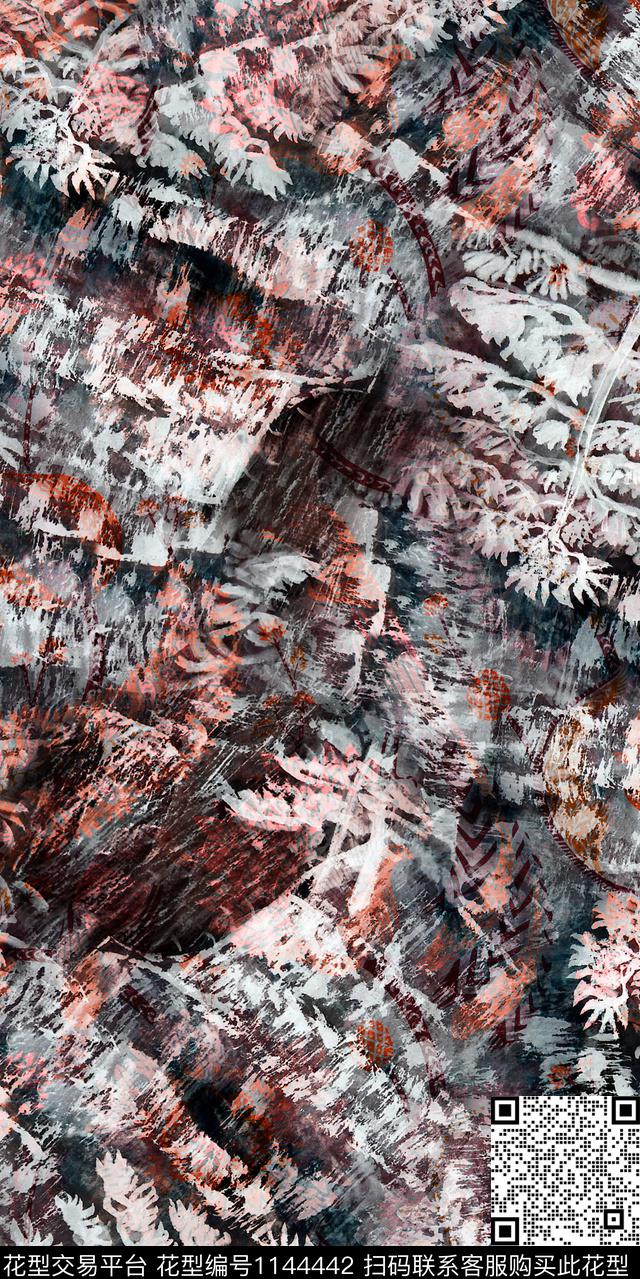 大牌风抽象数码华亿平台数码印花华亿平台下载（图片编号: 1144442） - 瓦栏（Walan）