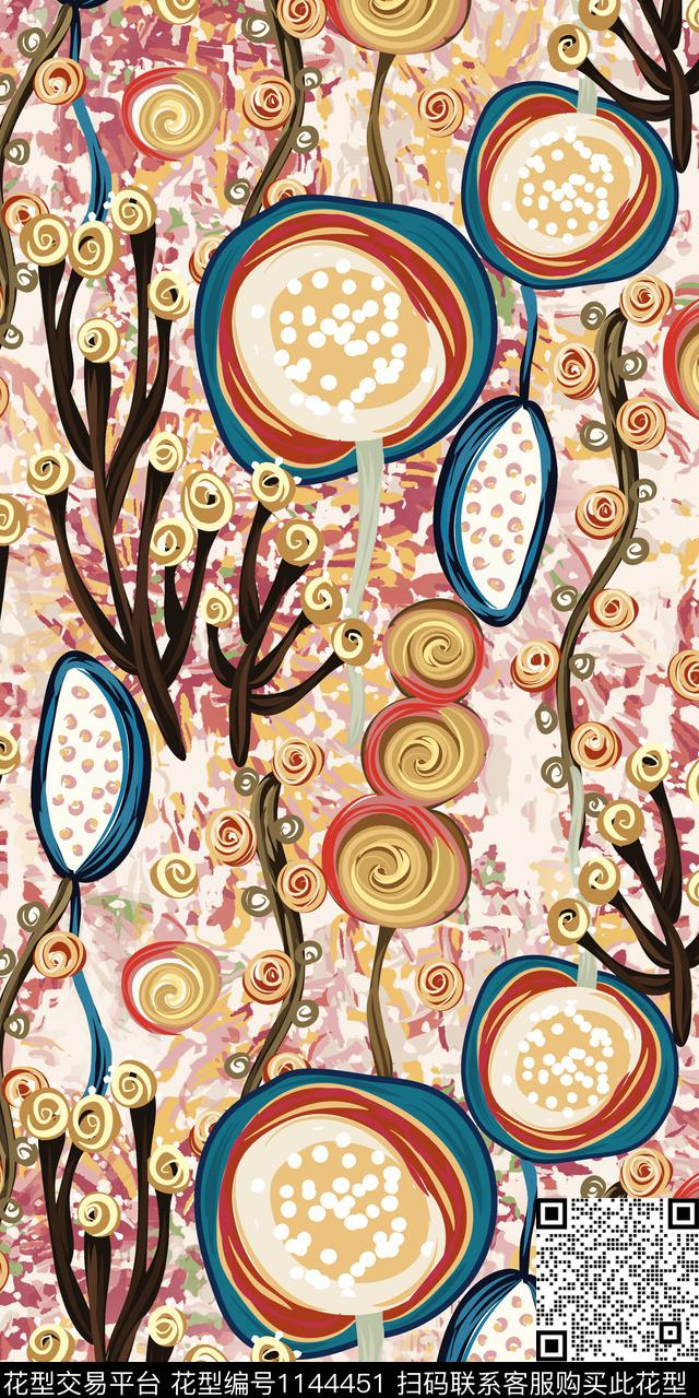 大牌风抽象数码华亿平台数码印花华亿平台下载（图片编号: 1144451） - 瓦栏（Walan）